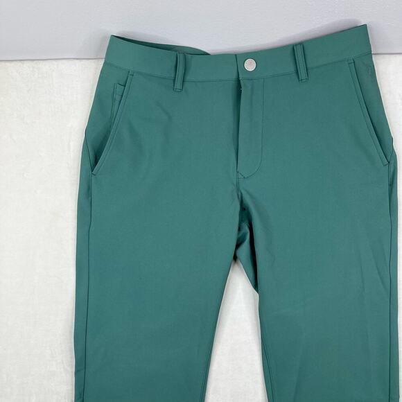 BONOBOS Golf Green Flat Front Slim Fit Performance Pants Men's Size 31x32 - Picture 7 of 8